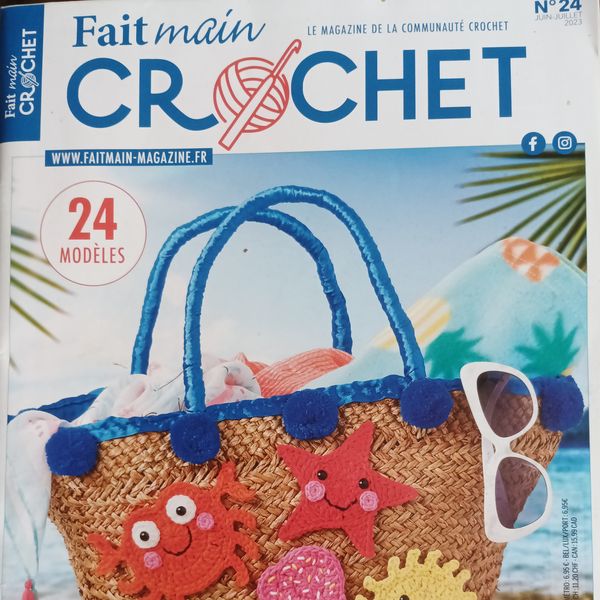 Crochet des Vacances « Fait Main Crochet n° 24 » Contient 24 Modèles Pour le bord de Mer