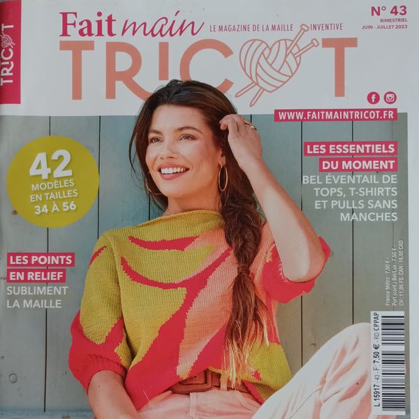 42 Basiques Indispensables avec « Fait Main Tricot n° 43 » En Tailles 34 au 56