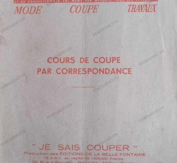 « Cadeau ! COUPE et Couture 50’s  »  Cours par Correspondance PDF à Télécharger GRATUIT