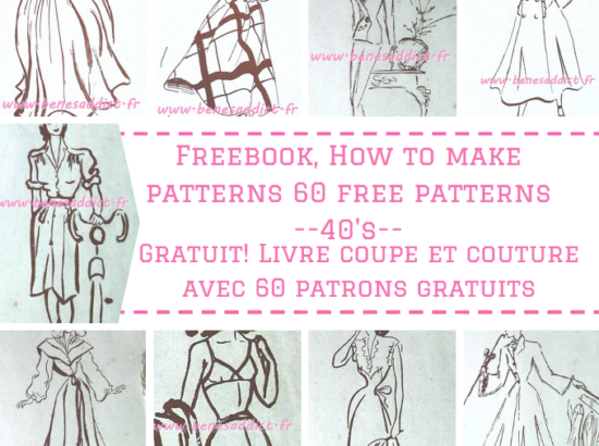 Patrimoine Couture Vintage Années 40, Tracer ses Patrons FREEBOOK