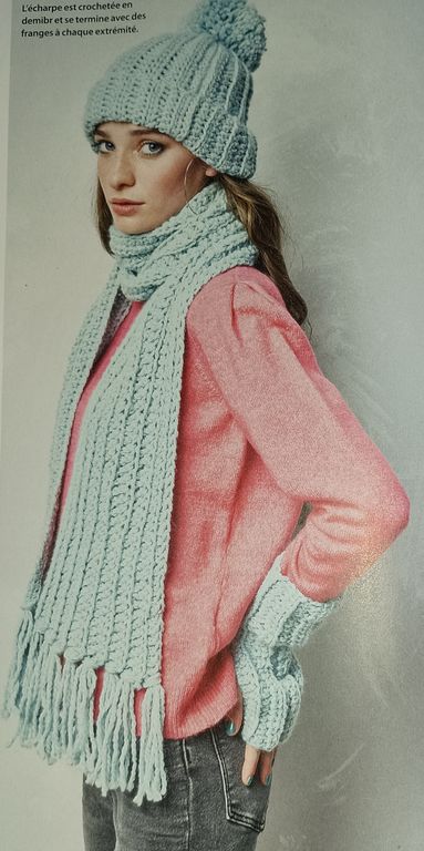Couverture en laine en crochet - Années 70