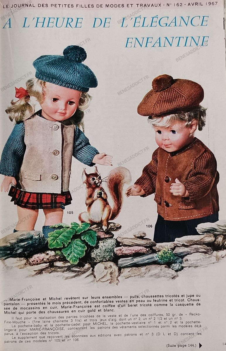 Crochet et Tricot Vintage de 1967, Morceaux Choisis de « Modes et Travaux »