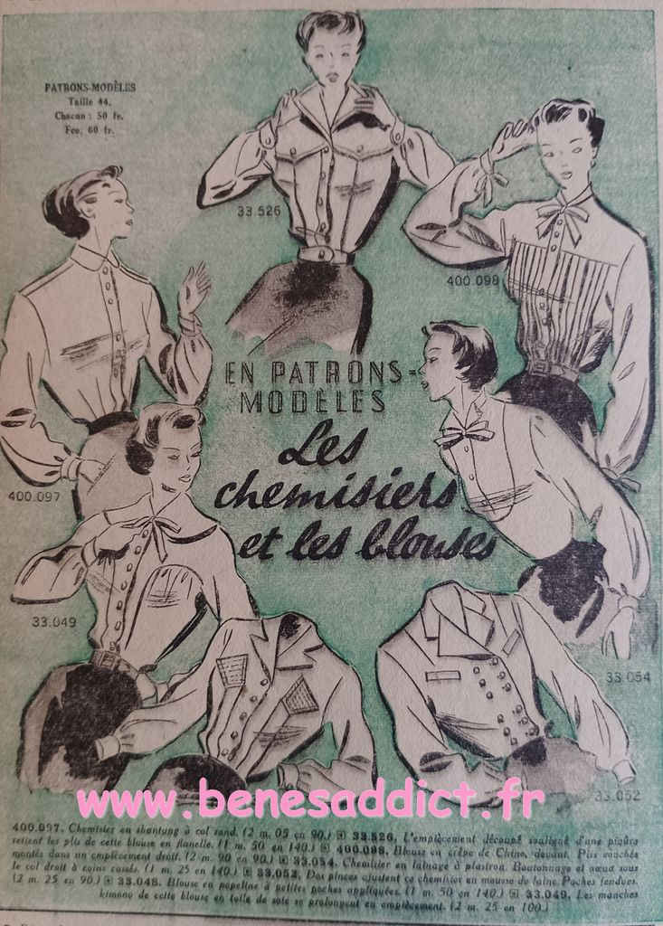 Saison Vintage de 1950 Patrons de Couture, Tricot, Broderies, Recettes
