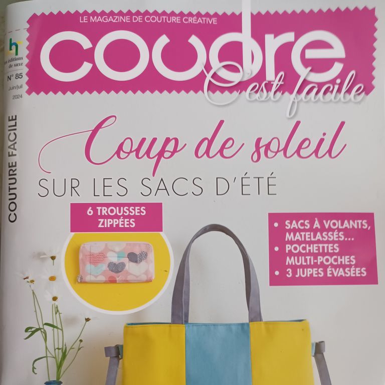 Couture de Sacs D’Été avec La revue « Coudre C’est Facile n° 85 »