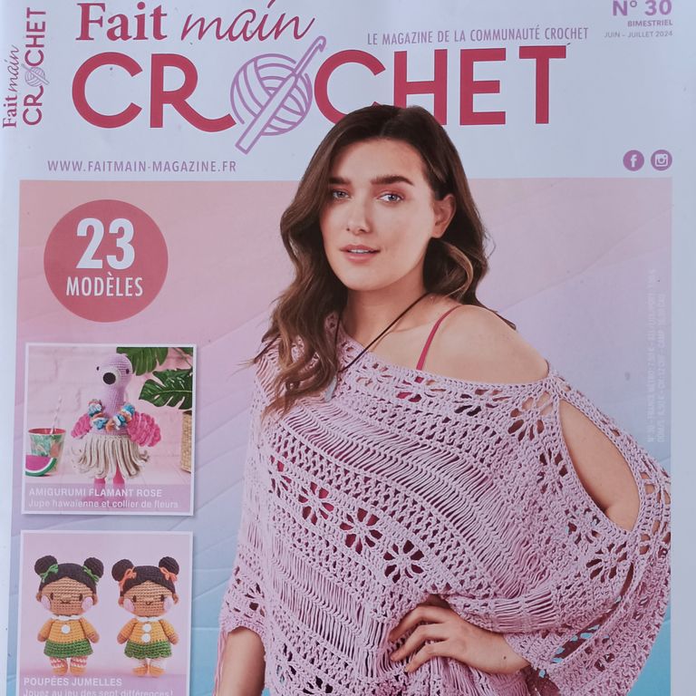 Revue de Presse « Fait Main Crochet n°30 » Avec 23 Modèles à Crocheter