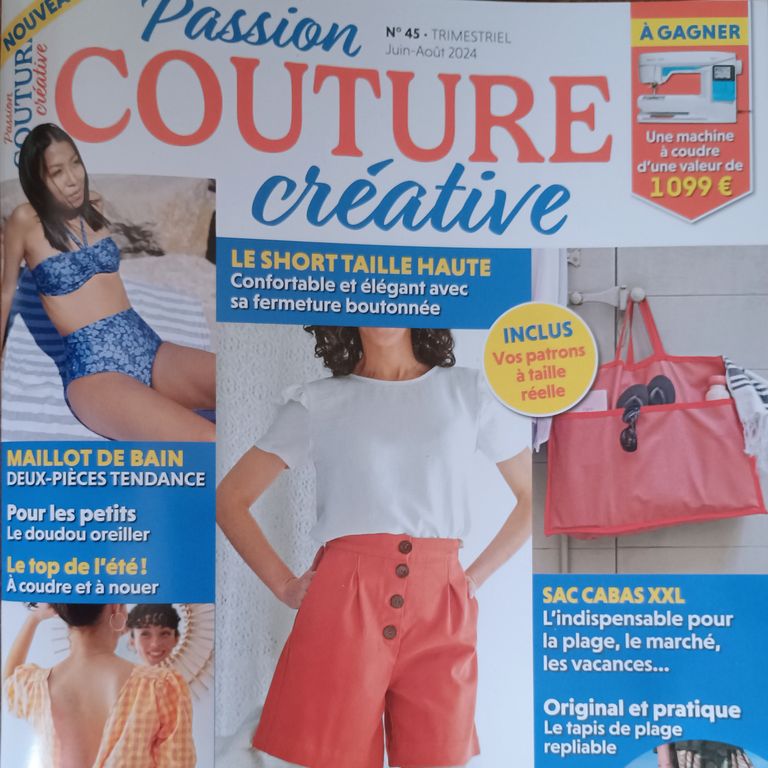 Magazine Passion Couture n° 43 avec une dizaine de Modèles à Coudre