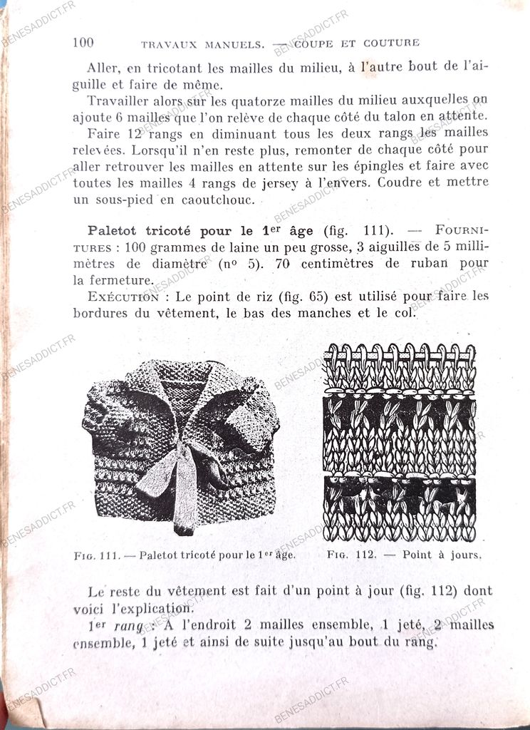 PDF Cours de Crochet et Tricot 1948 avec 120 pages à Télécharger GRATUIT