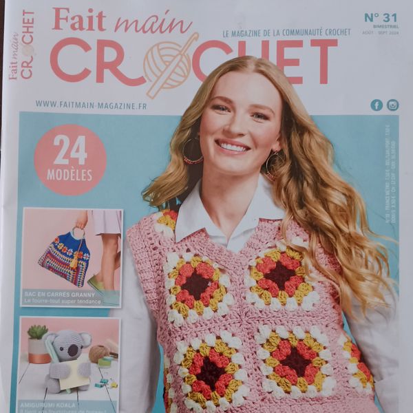 Fait Main Crochet de Rentrée n°31 avec 24 BEAUX Modèles à Crocheter