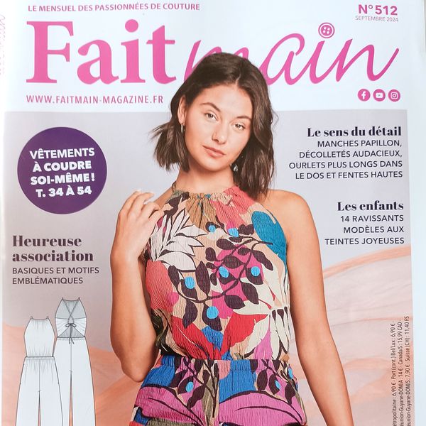 Nouveau « Fait Main n° 512 » Patrons de Couture Enfants et Femmes du 34 au 54