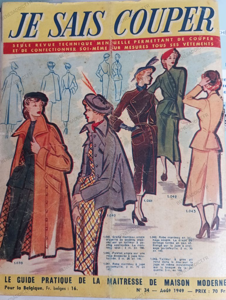 Guide Pratique de Couture, Coupe à plat Tracer et Modifier Un Patron 1949, PDF à Télécharger GRATUIT