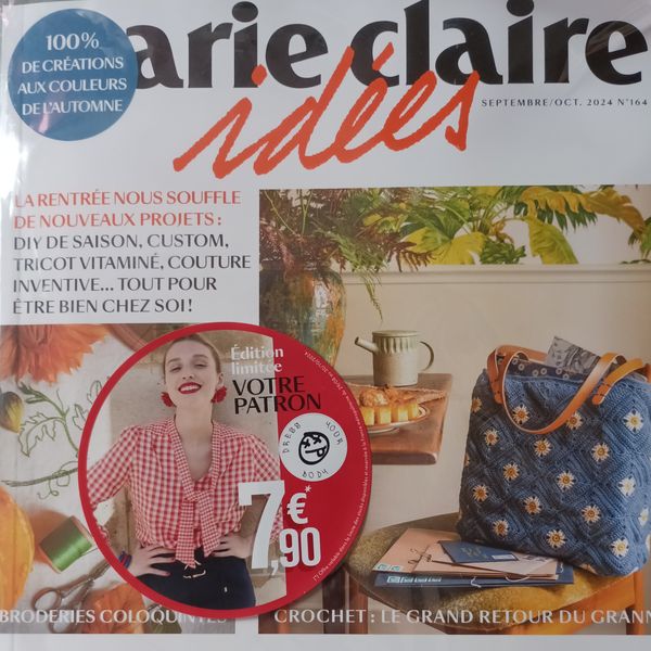 Marie Claire Idées n° 164 Couture, Tricot, Crochet, Broderie avec Patron Papier