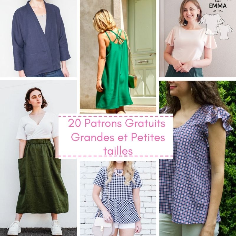 20 BEAUX Patrons Grandes Tailles GRATUITS et Petites Aussi, Couture Plaisir Pour TOUTES